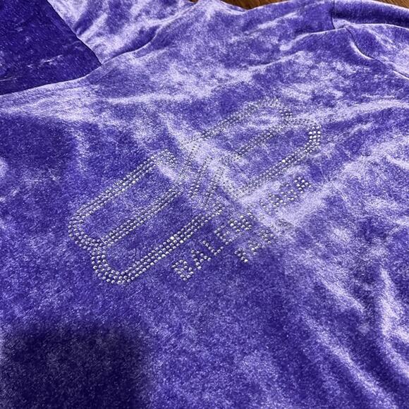 Balenciaga Zipped Velvet Hoodie Purple Sequin Velvet Hoodie XL AUTHENTIC - Picture 13 of 13